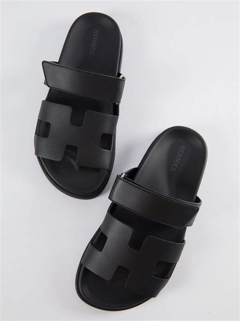 hermes sandal black|authentic hermes sandals.